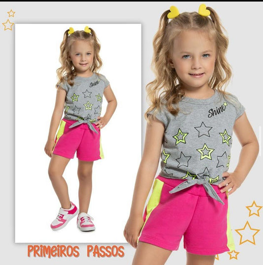 Conjunto Cinza Estrelinha