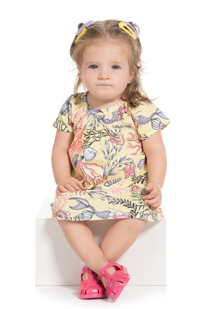 Vestido Estampado Amarelo