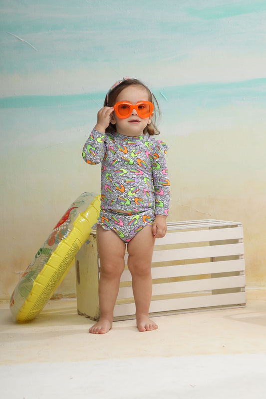 Conjunto Maiô Manga Longa  piscina