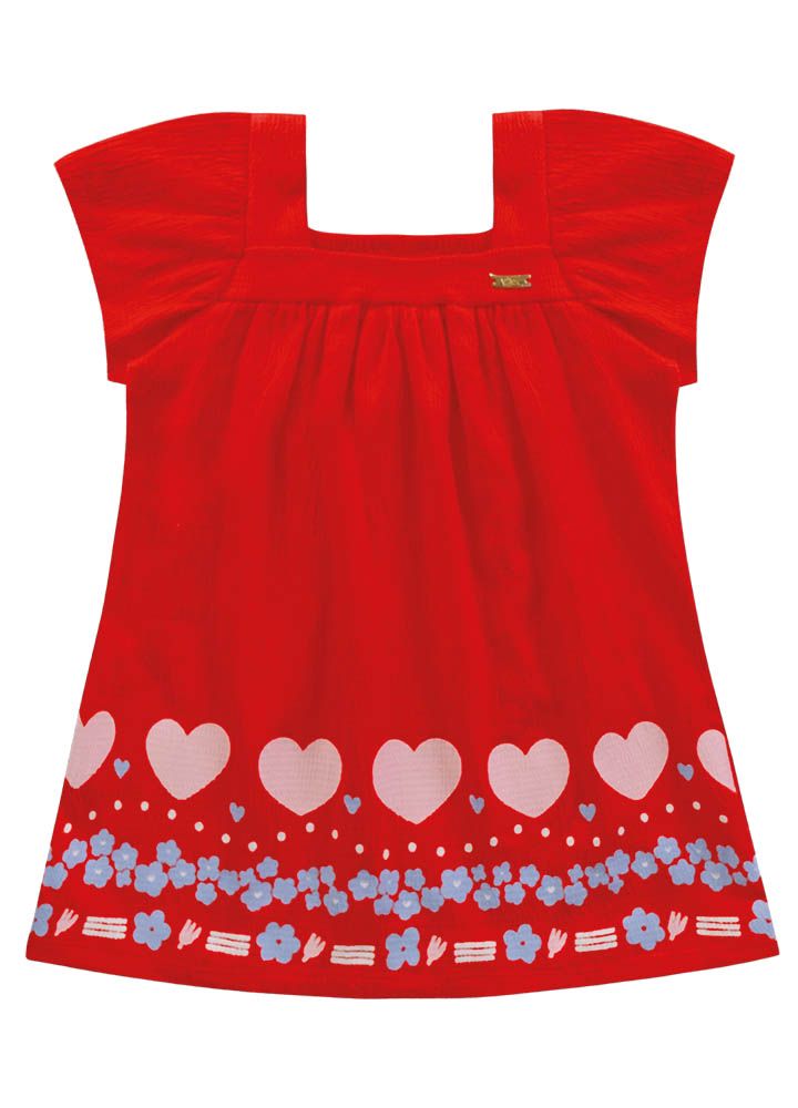 Vestido Coração e Flor