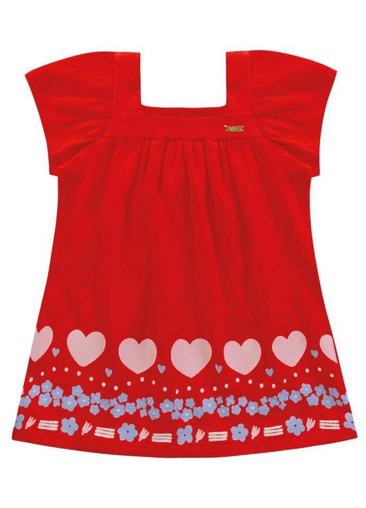 Vestido Coração e Flor