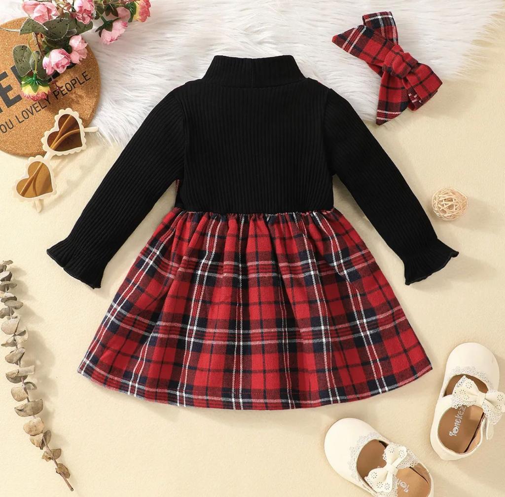 Vestido Xadrez laço