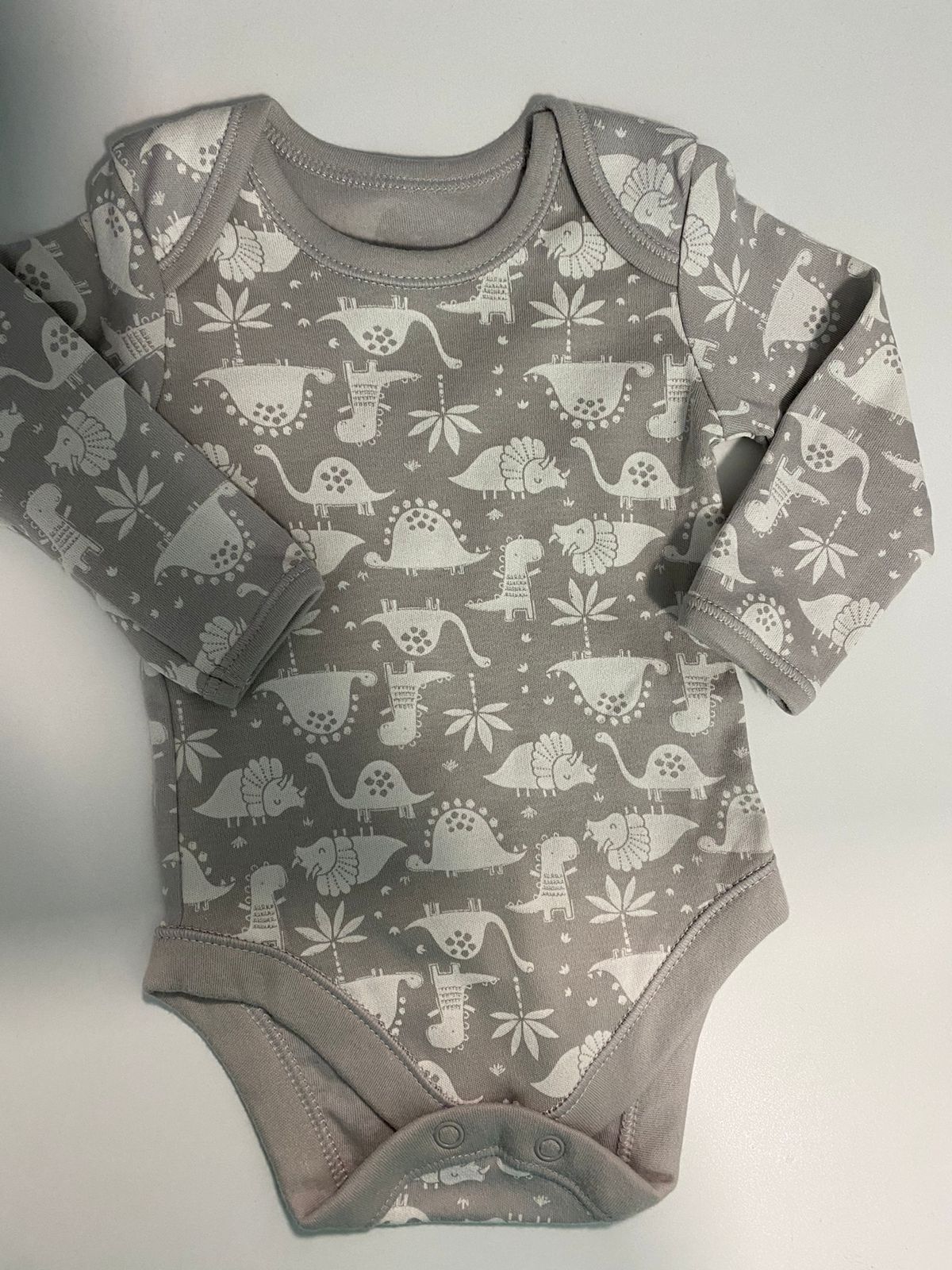 Body Manga Longa Menina e Menino Estampado