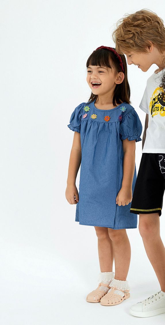 Vestido Jeans Florzinha