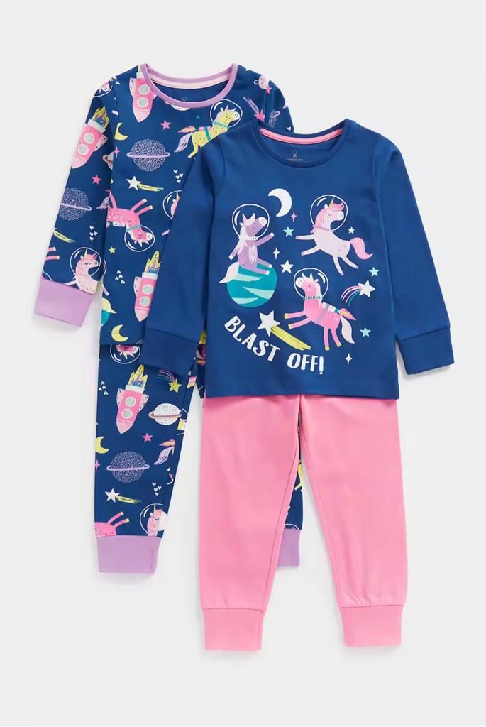 Pijamas Meninas Unicornio Manga Longa