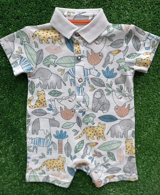 Macacão Curto Gola Polo