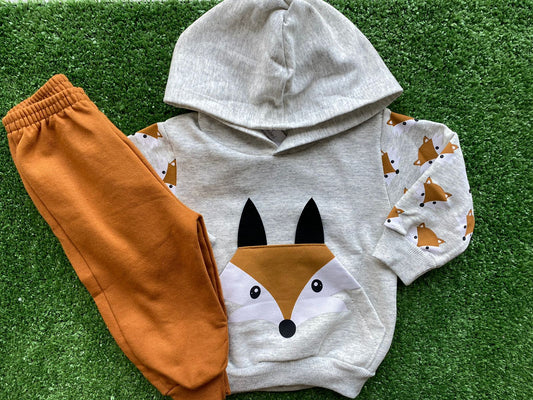 Conjunto Moletom Raposa com Touca