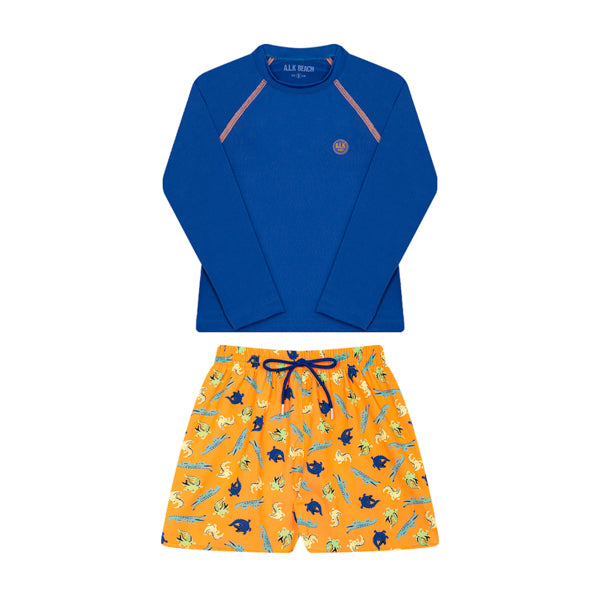 y Conjunto Camiseta Piscina e Bermuda Jacaré