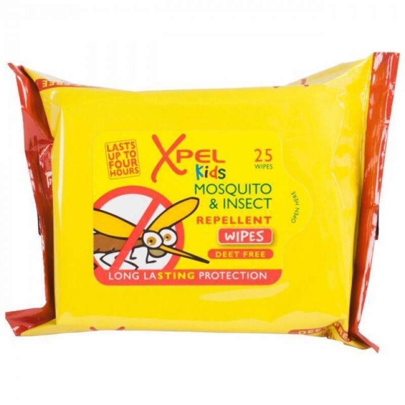 x Lenço Umedecido Repelente-Xpel Kids