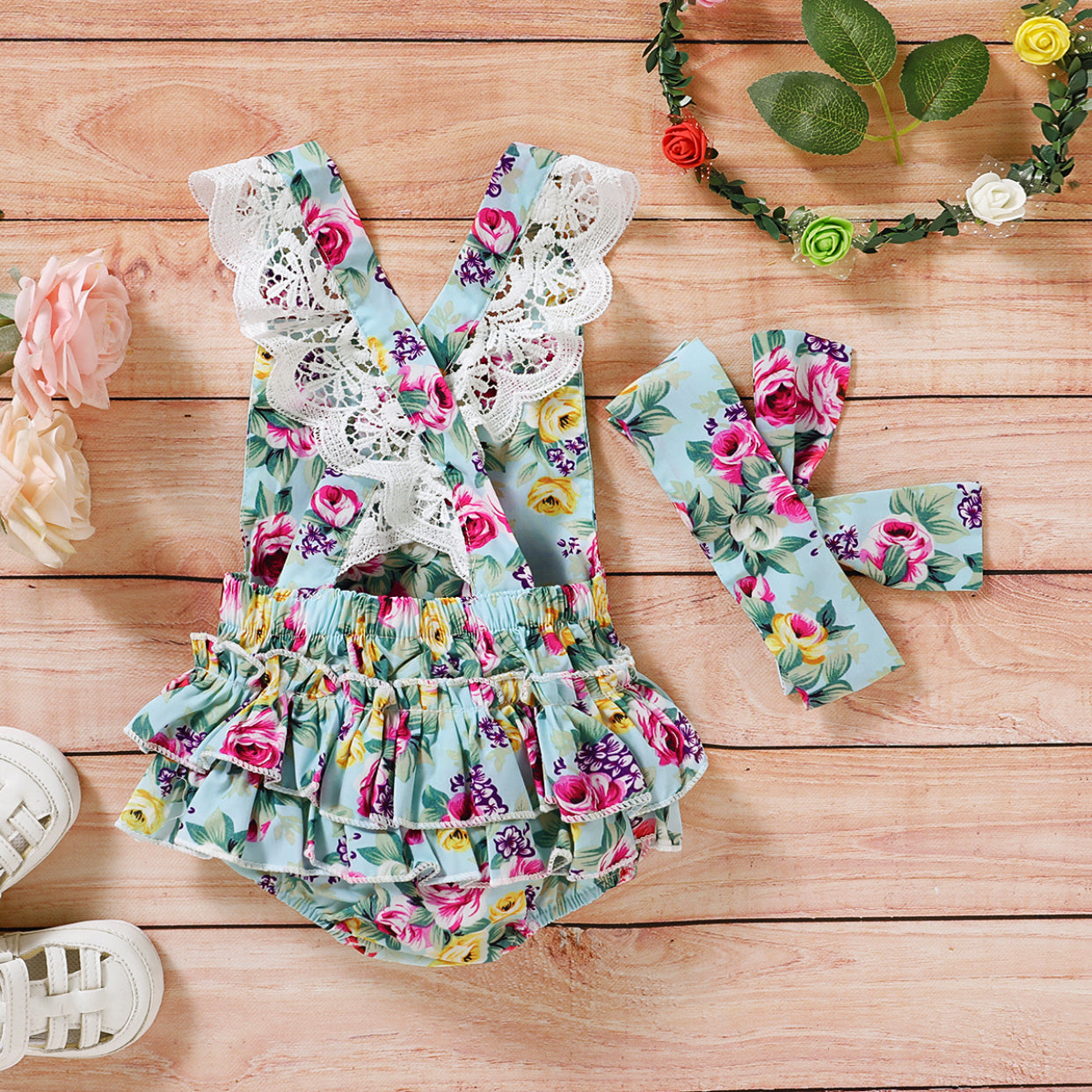 Y Romper Azul Floral