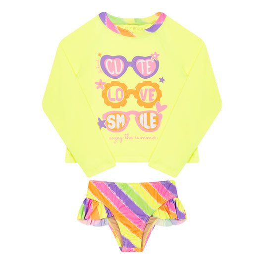 Y Conjunto Camiseta Piscina com Cute e Calcinha