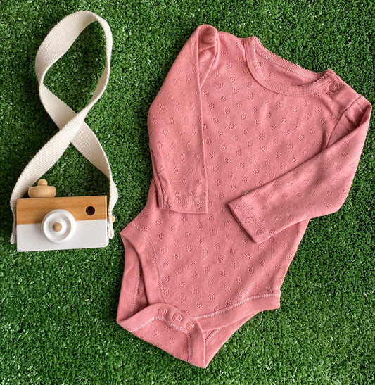 Body Rose e Branco Estampado