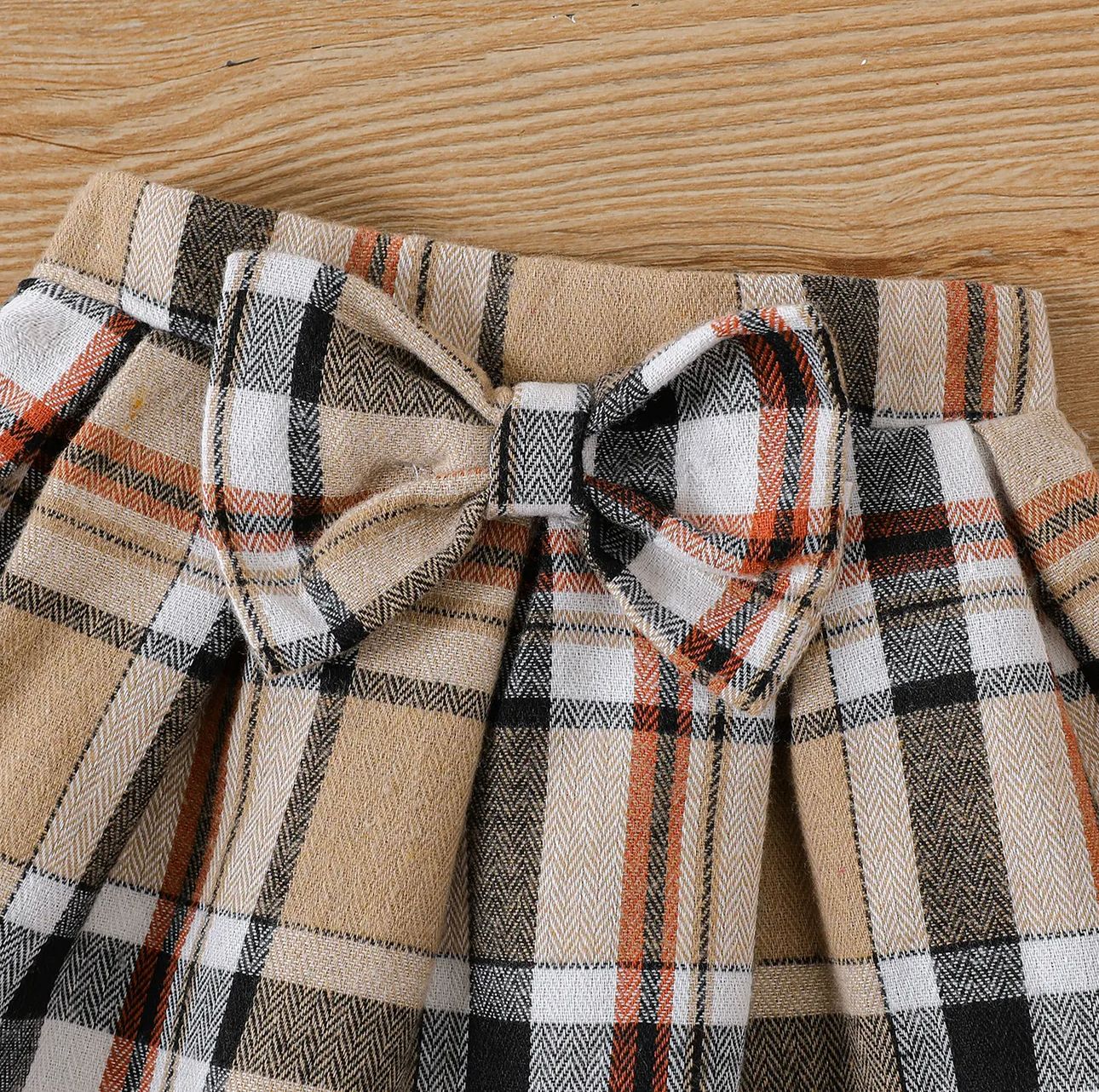 Conjunto Menina Xadrez e Marron